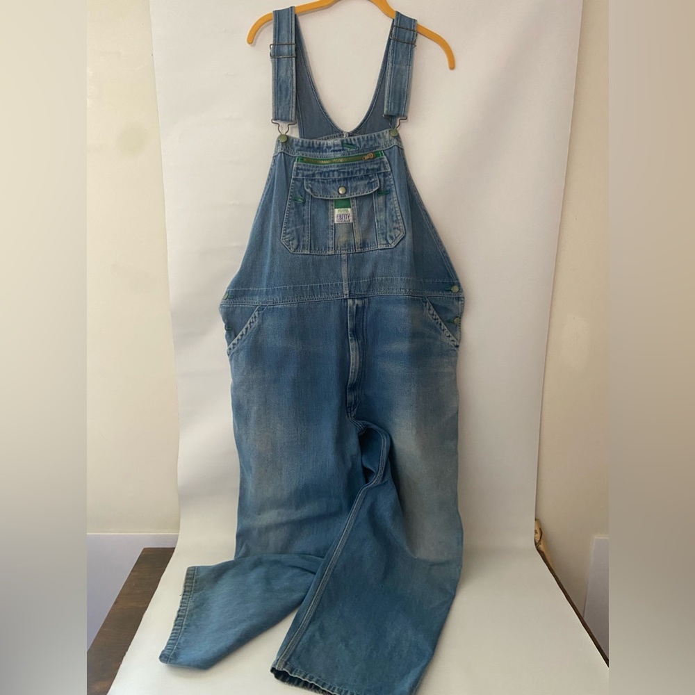 Liberty Overalls Blue Jean Denim 100% Cotton Straight Leg Carpenter 46x30 Mens